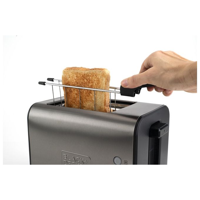 Black+Decker BXTOA900E Tostapane 900W Acciaio Inossidabile Grigio