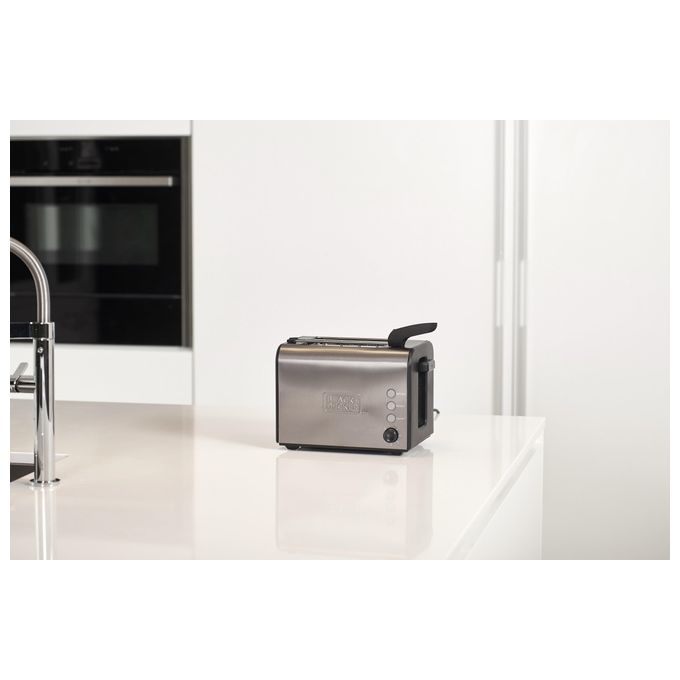 Black+Decker BXTOA900E Tostapane 900W Acciaio Inossidabile Grigio