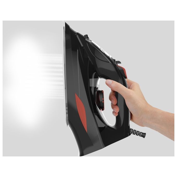 Black and Decker BXIR3000E - Ferro da stiro a vapore, potenza 3000 W, serbatoio 0,40 L, colpo vapore 200 g-min, vapore continuo 45 g-min, piastra ceramica, funzioni: autopulizia - antigoccia - vapore verticale, colore nero-arancione
