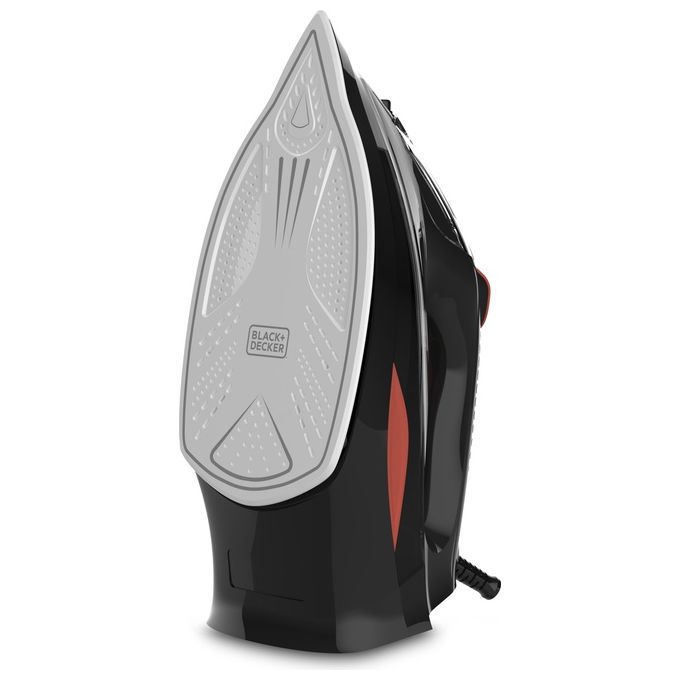 Black and Decker BXIR3000E - Ferro da stiro a vapore, potenza 3000 W, serbatoio 0,40 L, colpo vapore 200 g-min, vapore continuo 45 g-min, piastra ceramica, funzioni: autopulizia - antigoccia - vapore verticale, colore nero-arancione