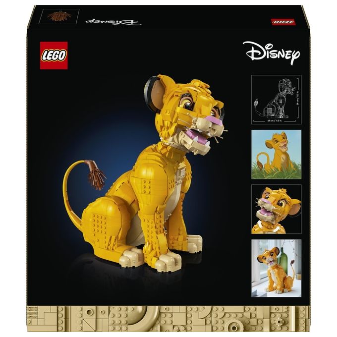 LEGO 43247 Disney Classic Set da Costruzione per Adulti Giovane Simba Re Leone 1445 Pezzi con Testa Mobile per Diverse Pose App LEGO Builder Compatibile colore Multicolore