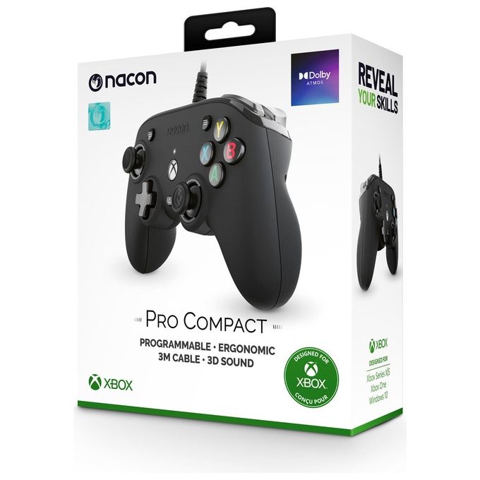Nacon Compact Controller pro Xbox Serie X-S-One-Pc Nero