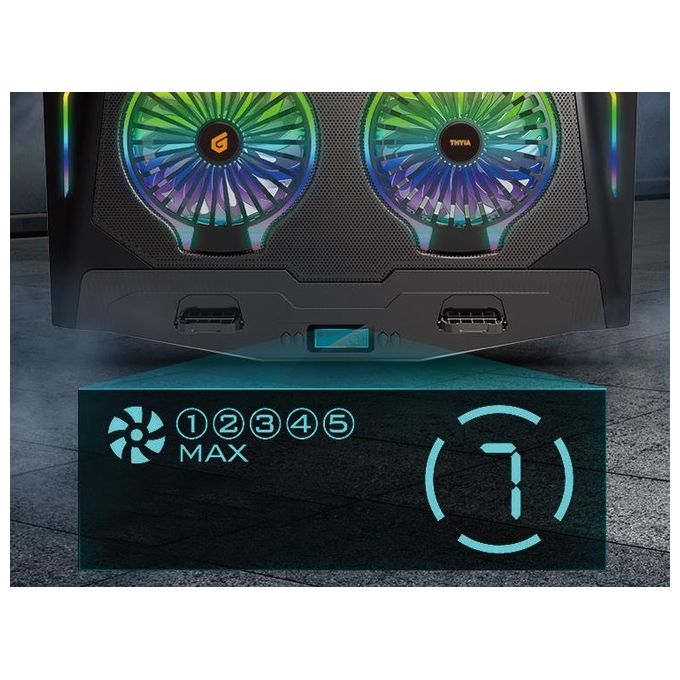 Conceptronic THYIA02B Base di Raffreddamento per Notebook 17'' Nero