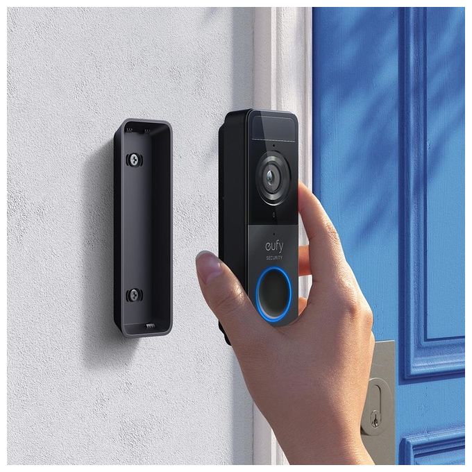 Eufy  Security, kit videocitofono, risoluzione 1080p, batteria per 120 giorni, zero costi mensili, rilevamento di persone, audio bidirezionale, citofono wireless