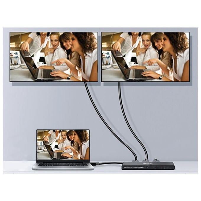 Conceptronic Splitter Hdmi a 2 Porte 4K