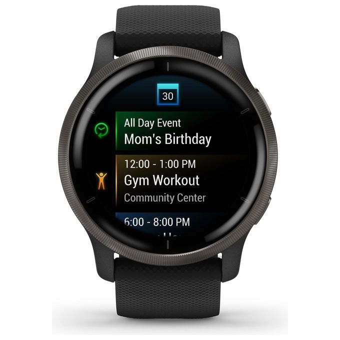 Garmin Venu 2 45mm 1.3'' Amoled GPS Sport Salute Notifiche Slate - Black