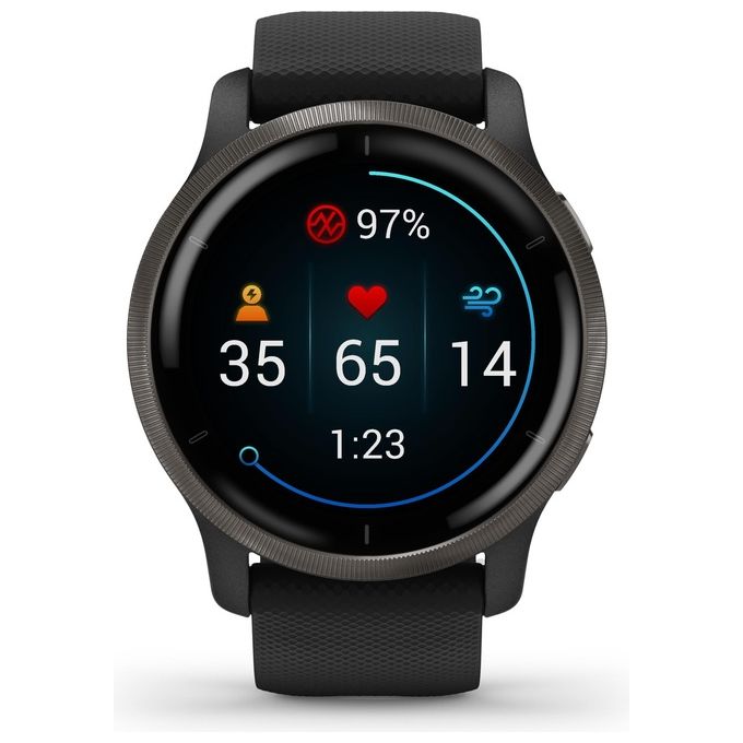 Garmin Venu 2 45mm 1.3'' Amoled GPS Sport Salute Notifiche Slate - Black