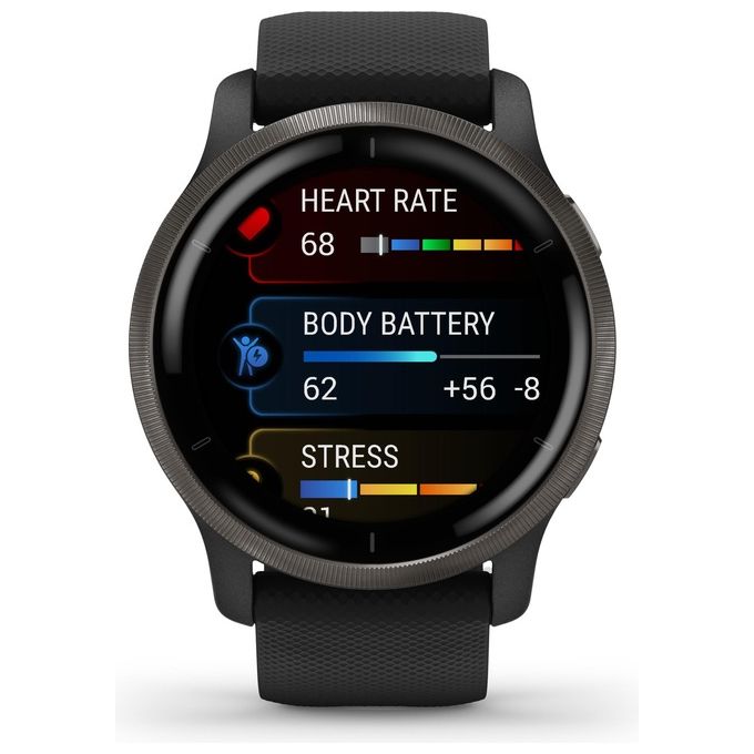 Garmin Venu 2 45mm 1.3'' Amoled GPS Sport Salute Notifiche Slate - Black