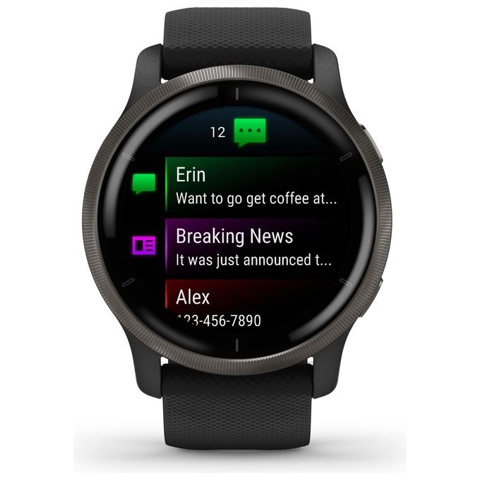Garmin Venu 2 45mm 1.3'' Amoled GPS Sport Salute Notifiche Slate - Black
