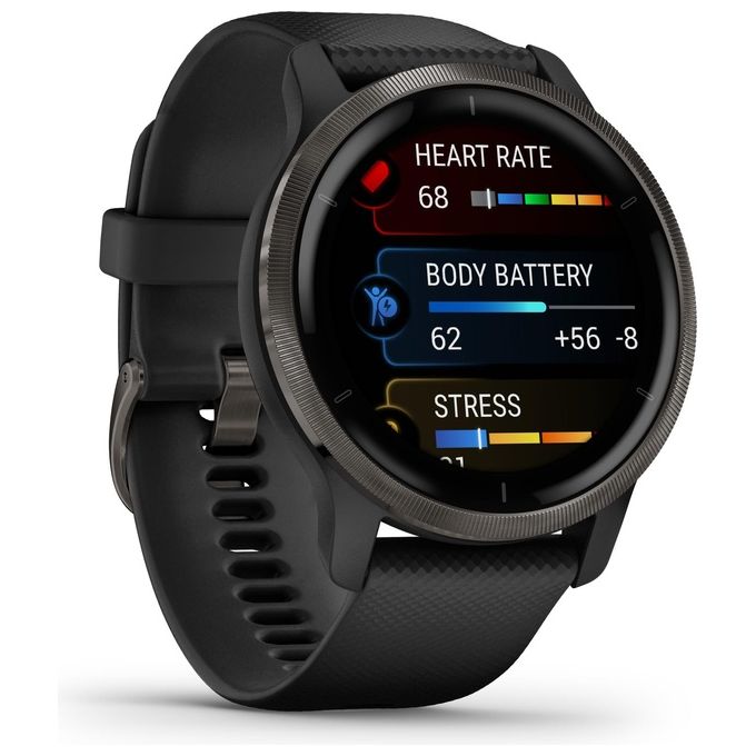 Garmin Venu 2 45mm 1.3'' Amoled GPS Sport Salute Notifiche Slate - Black