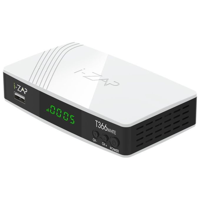 I-Zap T366 White Decoder Digitale Terrestre DVB T2 HDMI-SCART USB-Ethernet