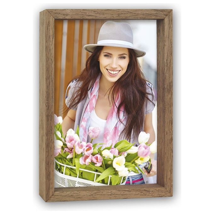 Zep Cornice Portafoto Zurigo Marrone 20x25cm in Legno