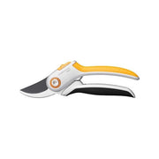 Fiskars 1057168 Plus Forbici da Potatura Bypass Lama in Acciaio Temprato con Rivestimento PTFE Impugnatura in Alluminio Pressofuso colore Nero Arancione