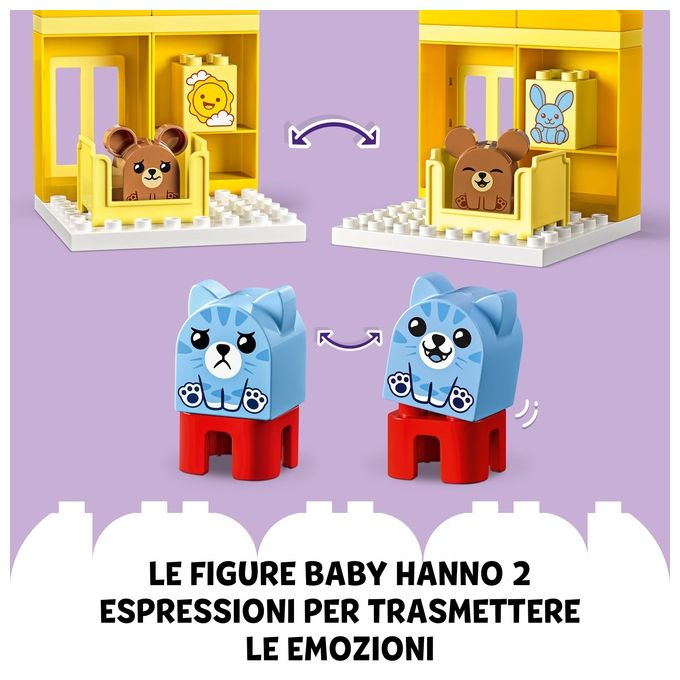 LEGO DUPLO 10414 Attivita' Quotidiane: Mangiare e Andare a Letto, Giochi per Bambini da 1.5 Anni in su con 4 Animali Giocattolo