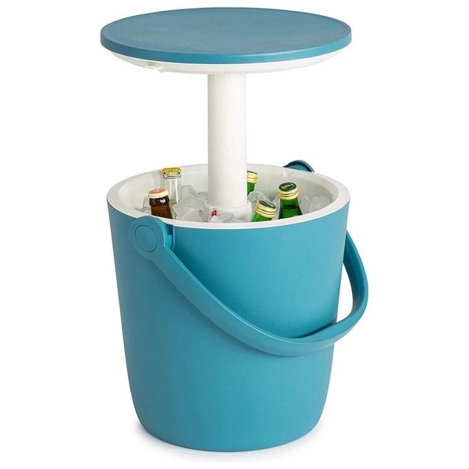 Keter GO BAR Tavolino Portatile Portaghiaccio Ocean-White Cm. 38X38X37,5H 16 Lt