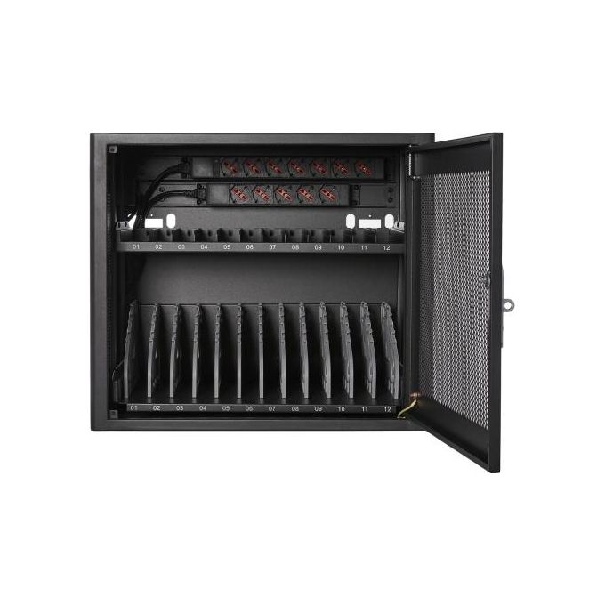 V7 CHGSTA12AC-1E Charge Station 12 Device Schuko Secure Store Charge Mob Pc Nonuk