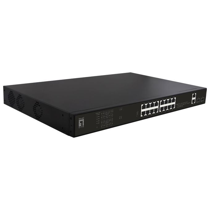 LevelOne GEP-2021 Switch di Rete Non Gestito Gigabit Ethernet 10-100-1000 Supporto Power Over Ethernet 1u Nero