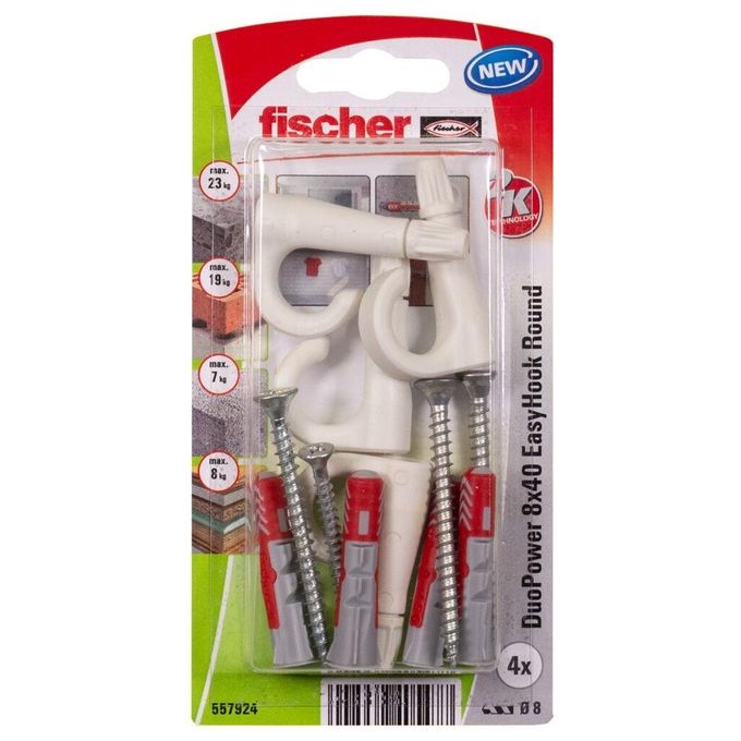 Fischer Tasselli DuoPower Easy Hook Round 8