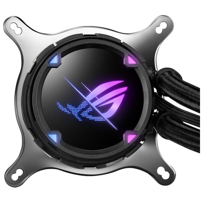 ASUS ROG Strix LC II 240 Dissipatore a Liquido All-In-One, Due Ventole ROG da 120mm, Illuminazione ARGB, LGA 1700-1200-1150-1151-1152-1155-1156-2011-2066 e AMD AM4-TR4, Nero