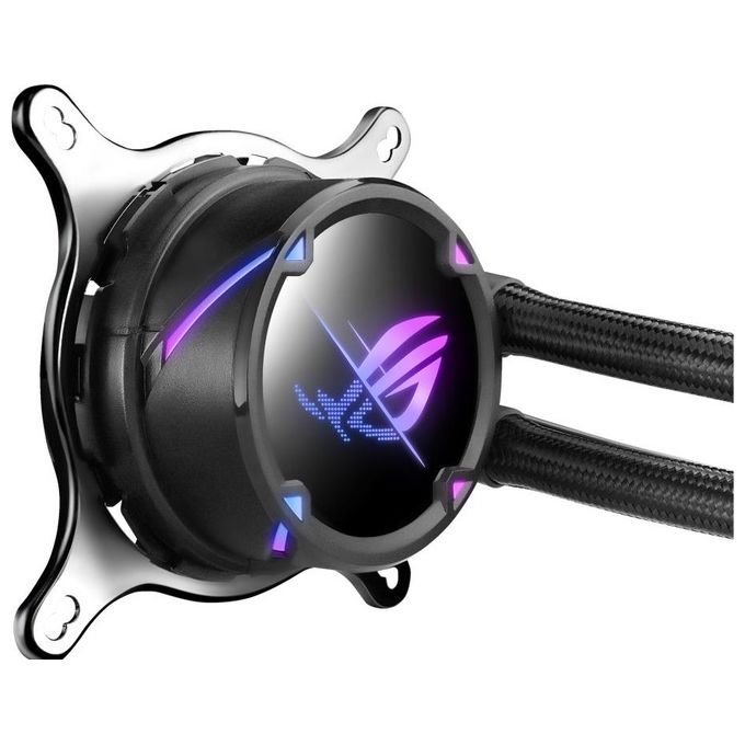 ASUS ROG Strix LC II 240 Dissipatore a Liquido All-In-One, Due Ventole ROG da 120mm, Illuminazione ARGB, LGA 1700-1200-1150-1151-1152-1155-1156-2011-2066 e AMD AM4-TR4, Nero