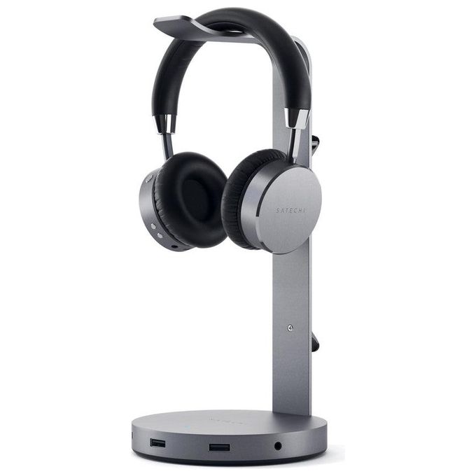 Satechi Stand per Cuffie Hub Usb in Alluminio Space Gray