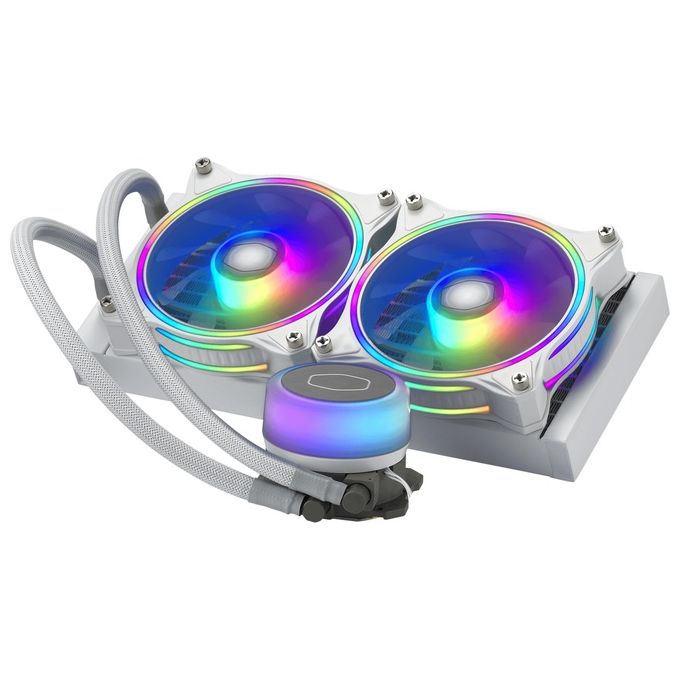 Cooler Master MasterLiquid ML240 Illusion ARGB CPU Liquid Cooler Intel 1700-1200-2066 AMD AM3-AM4 - MLX-D24M-A18PW-R1 Dissipatore CPU