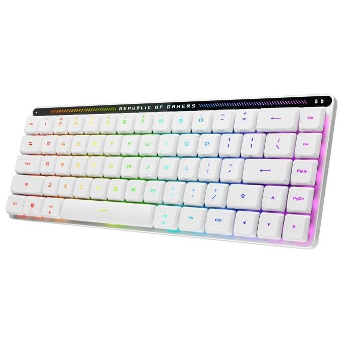 ASUS ROG Falchion RX Low Profile Tastiera Meccanica Wireless Moonlight White Layout ITA