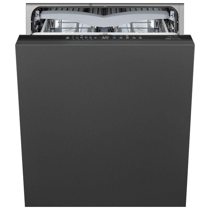 Smeg ST382C Lavastoviglie da Incasso a Scomparsa Totale 13 Coperti Estetica Universale Classe energetica C 10+1 Programmi 60 cm Nero
