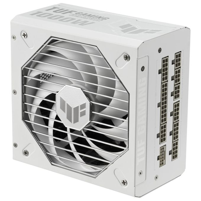ASUS TUF Gaming 1000 W Gold Gaming Alimentatore di rete (1000 Watt alimentatore completamente modulare compatibile ATX 3.0 ventola Axial-tech rivestimento PCB doppio cuscinetto a sfera bianco)