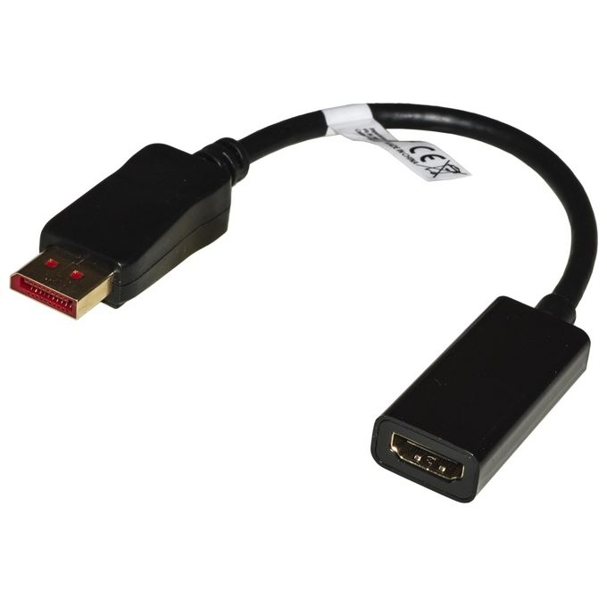 Link Adattatore Displayport 1.4 Maschio a Hdmi 2.0 Femmina Contatti Dorati 4Kx2K 60hz Hdr Rgb 4:4:4