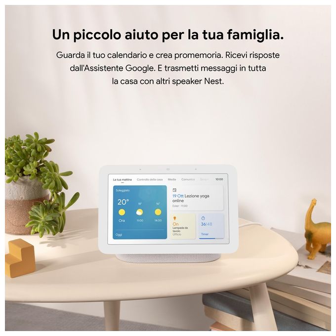 Google Nest Hub Charcoal 2nd Gen Dispositivo per la Smart Home con Assistente