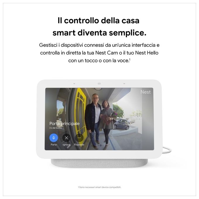 Google Nest Hub Charcoal 2nd Gen Dispositivo per la Smart Home con Assistente