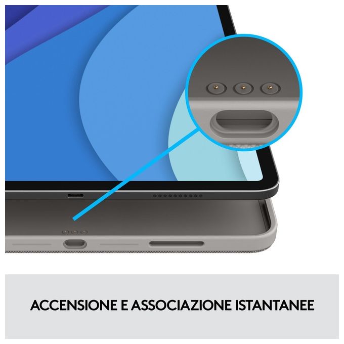 Logitech Combo Touch Grigio Smart Connector Qwerty per iPad Pro 11'' (4a 3a 2a 1a gen) Italiano