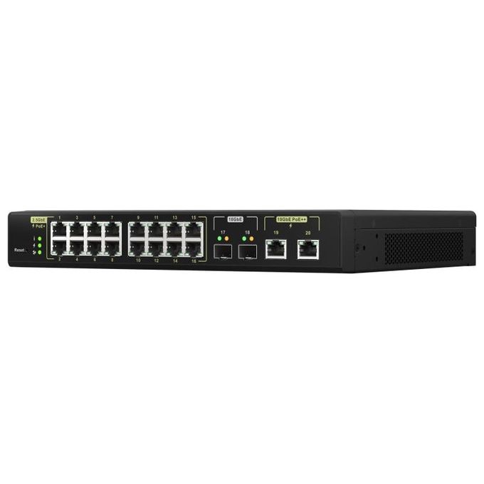 QNap QSW-M2116P-2T2S Switch di Rete Gestito L2 2.5G Ethernet Supporto Power over Ethernet Nero