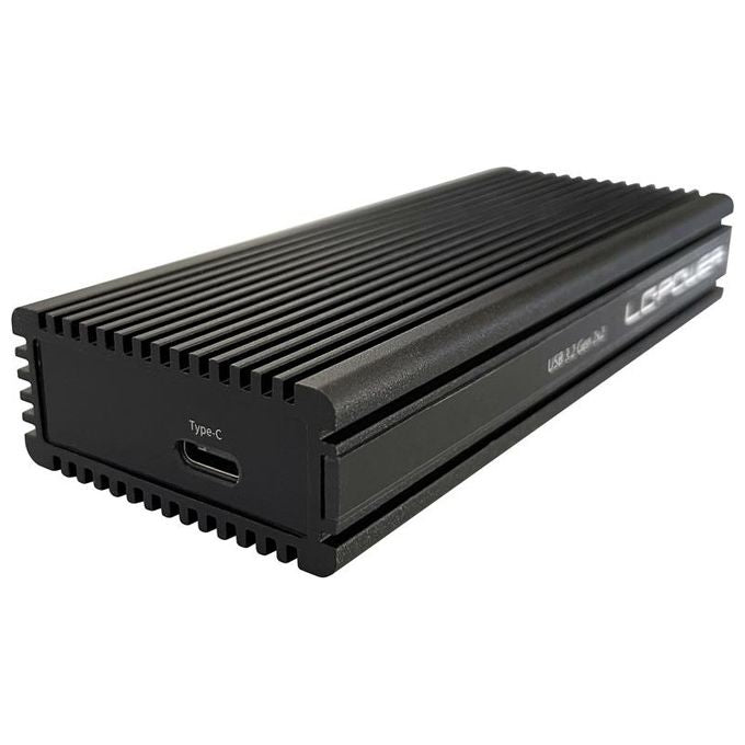 LC-Power LC-M2-C-NVME-2X2 Contenitore di Unita' di Archiviazione Box Esterno SSD Nero M.2