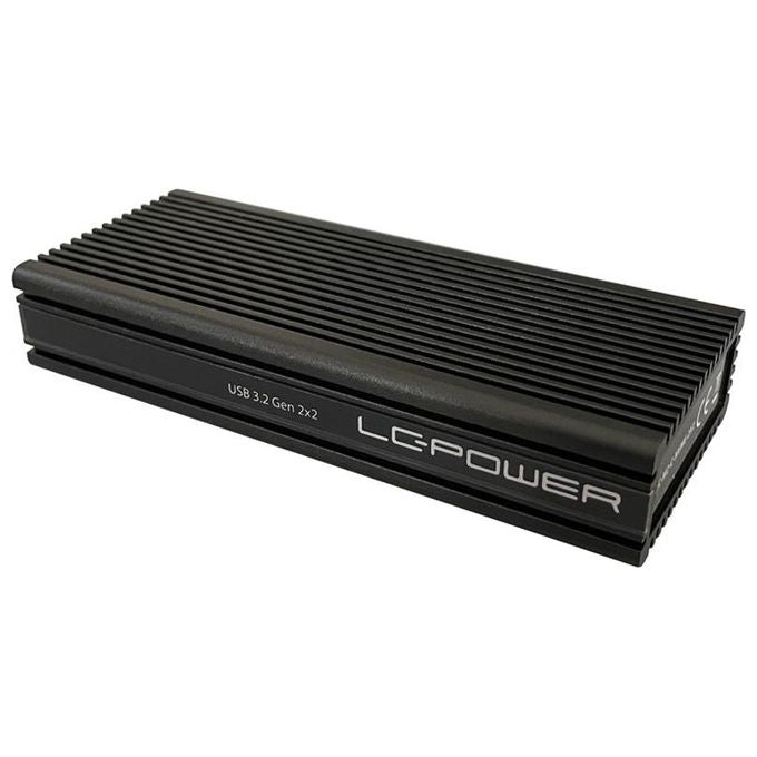 LC-Power LC-M2-C-NVME-2X2 Contenitore di Unita' di Archiviazione Box Esterno SSD Nero M.2