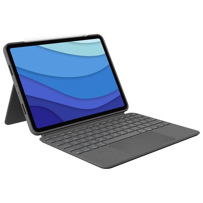 Logitech Combo Touch Grigio Smart Connector Qwerty per iPad Pro 11'' (4a 3a 2a 1a gen) Italiano