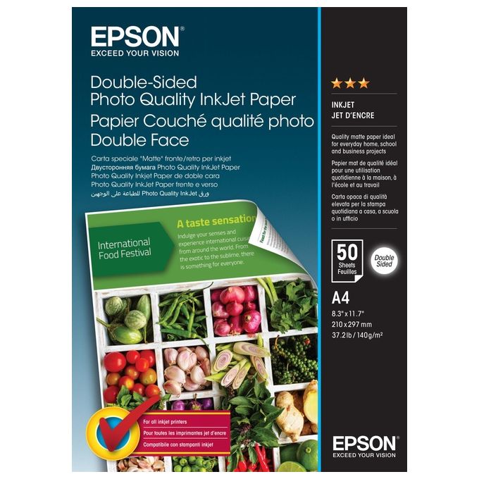 Epson Carta Double Sided Photo Ink 50 Fogli