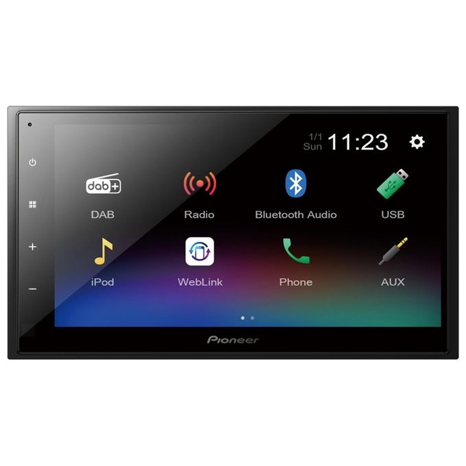 Pioneer DMH-A340DAB Monitor Bluetooth Touch-Screen 6.8'' Dab-Dab Usb Slim