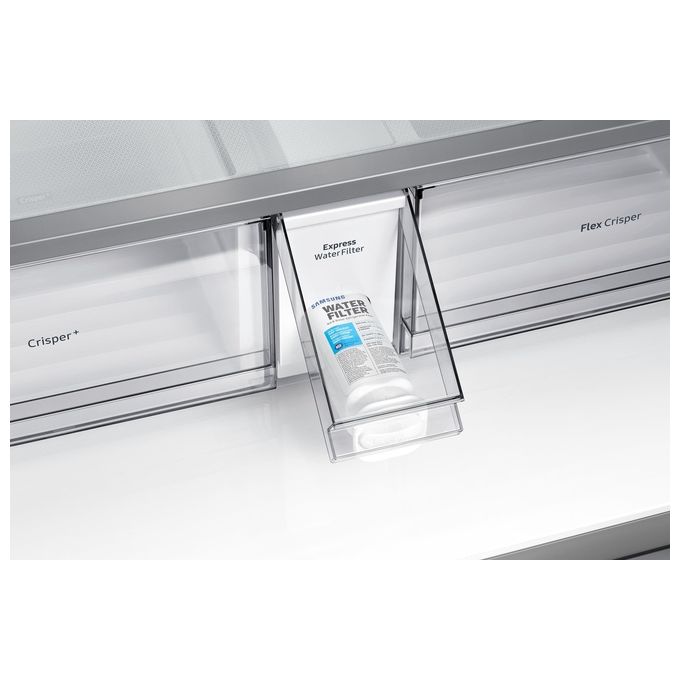 Samsung RF65A967ESR Frigorifero Side by Side Quattro Porte Capacita' 647 Litri Classe energetica E Beverage Center Easy Access Control 182,5 cm Silver