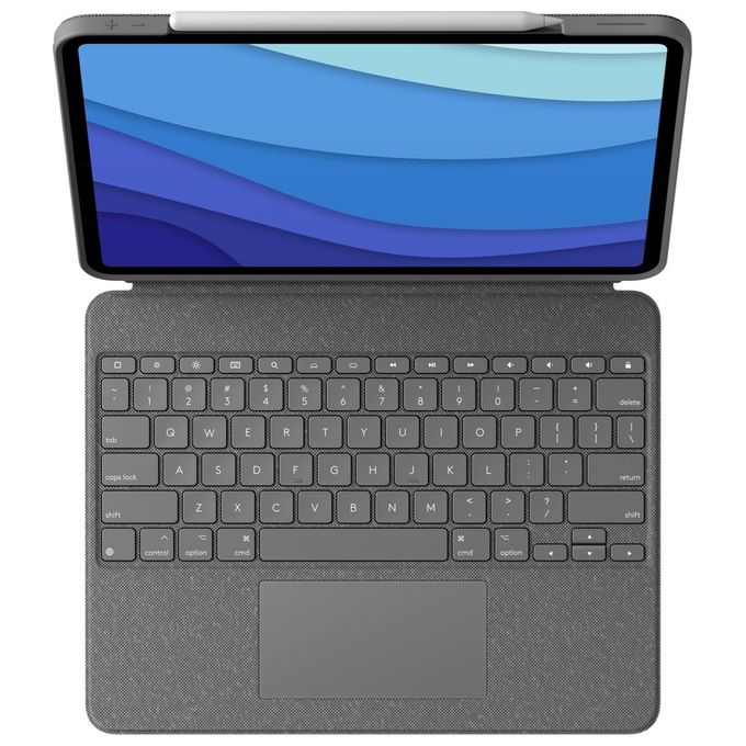 Logitech Combo Touch Custodia con Tastiera per iPad Pro 12.9'' Oxford Grey