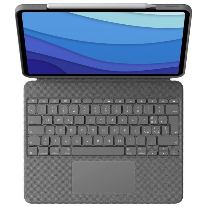 Logitech Combo Touch Custodia con Tastiera per iPad Pro 12.9'' Oxford Grey
