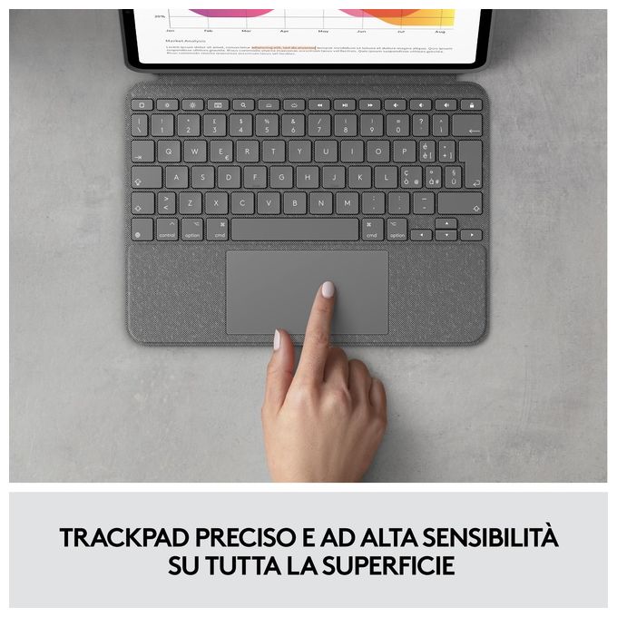 Logitech Combo Touch Grigio Smart Connector Italiano