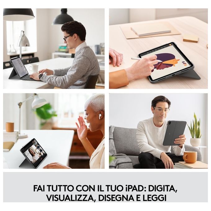 Logitech Combo Touch Grigio Smart Connector Italiano