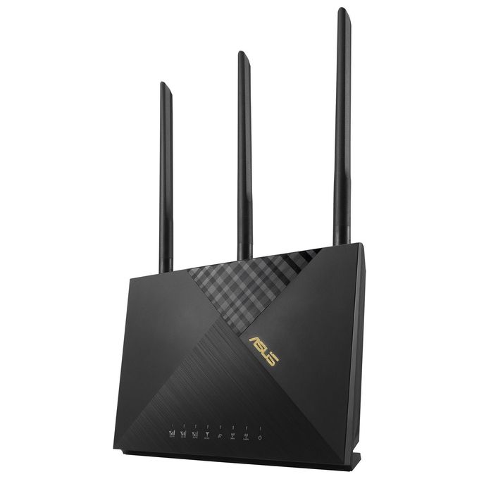ASUS 4G-AX56 LTE Router 4G+ Cat.6 300Mbps Dual-Band WiFi 6, Velocita' Dati fino a 1800Mbps, Porta Adattativa, Sicurezza Internet, Nero