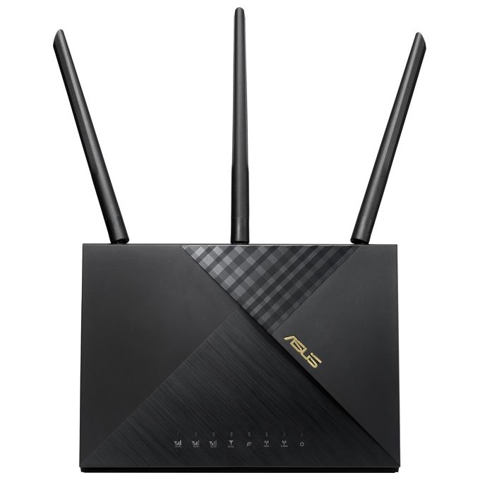 ASUS 4G-AX56 LTE Router 4G+ Cat.6 300Mbps Dual-Band WiFi 6, Velocita' Dati fino a 1800Mbps, Porta Adattativa, Sicurezza Internet, Nero