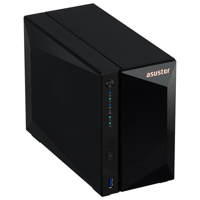Asustor NAS per 2 Hdd-ssd 3.5'-2,5'sata3 6gb-s no hd