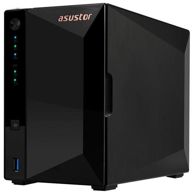 Asustor NAS per 2 Hdd-ssd 3.5'-2,5'sata3 6gb-s no hd
