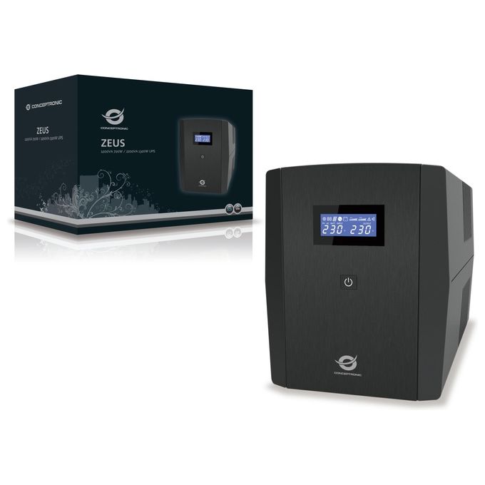 Conceptronic ZEUS04EM Gruppo di Continuita' UPS a Linea Interattiva 2200VA 1320W 5 Prese AC