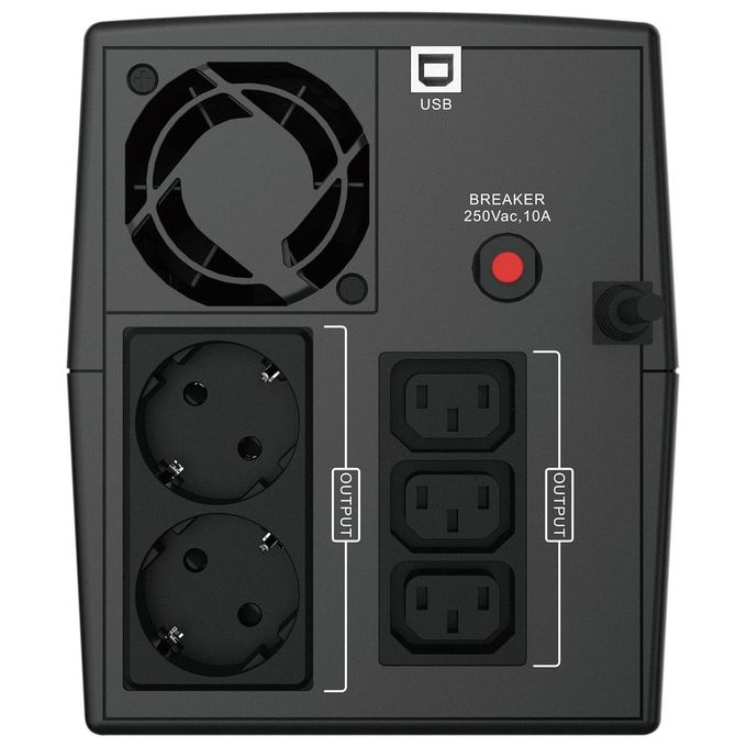 Conceptronic ZEUS04EM Gruppo di Continuita' UPS a Linea Interattiva 2200VA 1320W 5 Prese AC